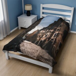 M25 Velveteen Plush Blanket: "Via del Boschetto - Rome"