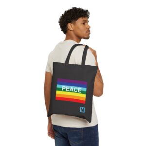 M25 Canvas Tote Bag - Pride Collection: "Peace Flag"
